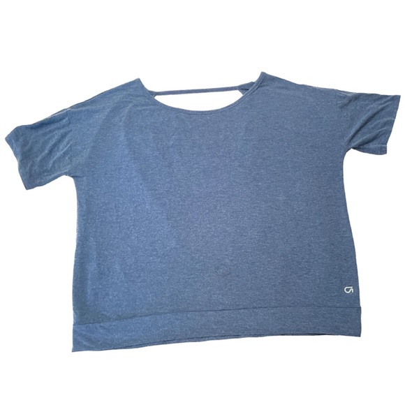 GAP Tops - Gap Fit Blue Short Sleeves Open Back Athletic Top